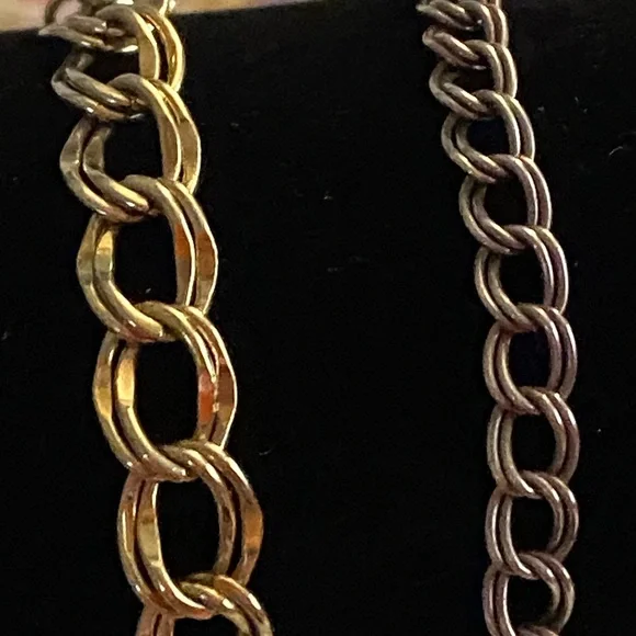 Set of Four EUC 925 Sterling Silver Curb Chain Charm Bracelets - Picture 3 of 15